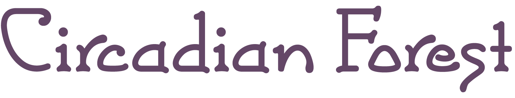 Text-only logo saying "Circadian Forest"